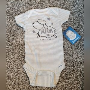 NWT - Gerber Dreams Do Come True Striped Bodysuit